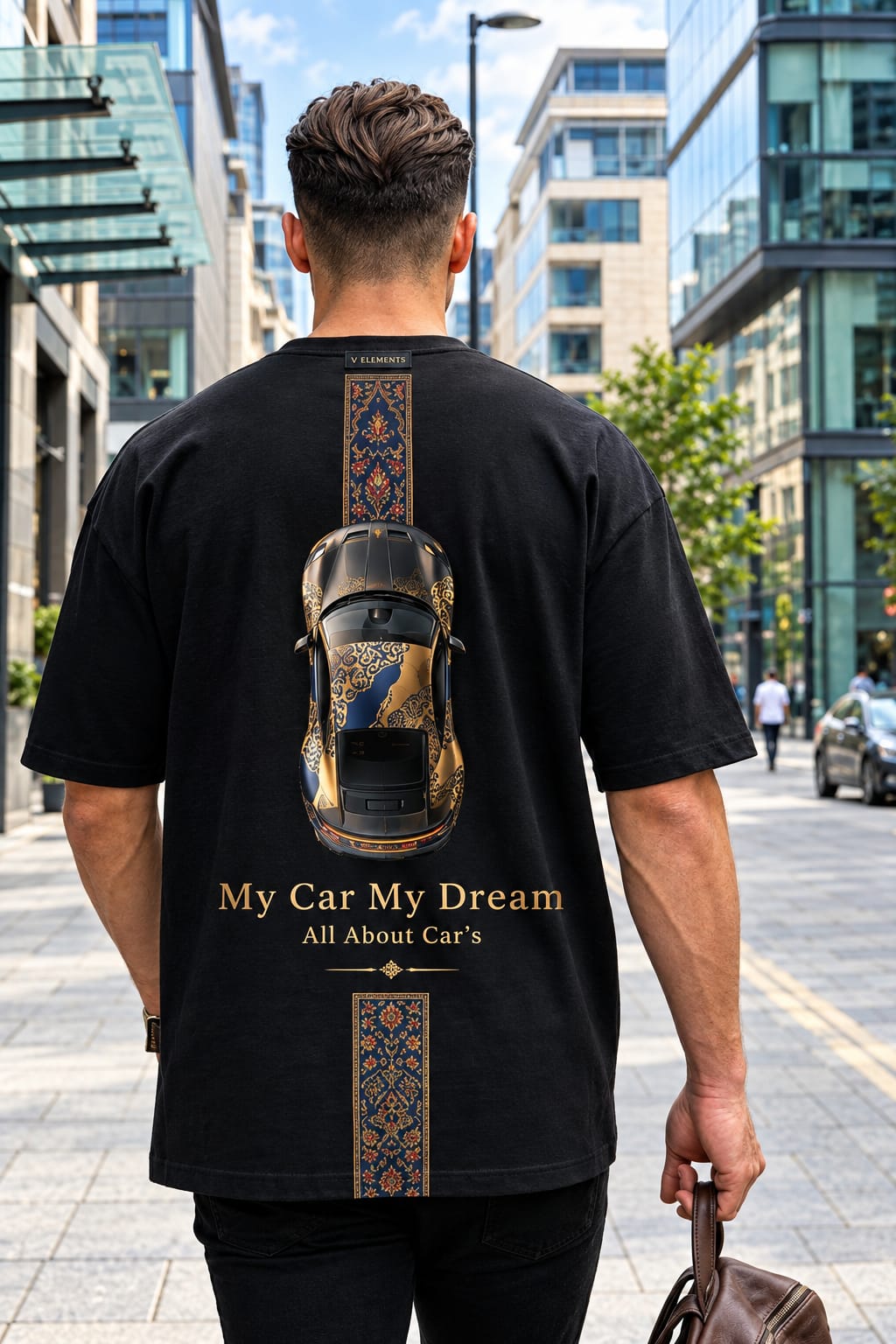 My Car My Dream black graphic T-shirt